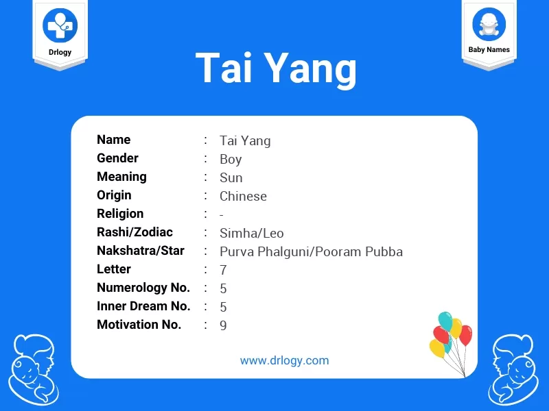 Tai Yang Name Meaning